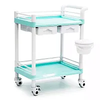 Пластиковый манипуляционный стол с двумя полками и двумя ящиками