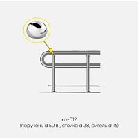 Ограждение для пандуса двухуровневое с ригелем кп-012