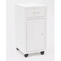 ЛАМЕТ Нида-ТС.02  Металлическая прикроватная тумба с полкой для бутылок, с антибактериальной окраской