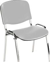 ИЗО хром (серая экокожа) Стул для посетителей