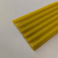 Лента тактильная, направляющая, ВхШхГ 3х50х1000, материал - ПУ, желтого цвета, самоклеящаяся